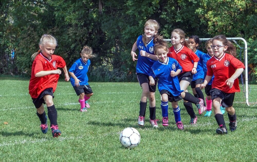 Fussballteam Mädchen