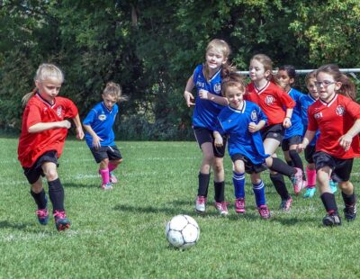Fussballteam Mädchen